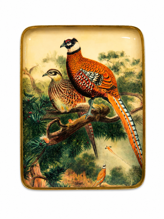 Two's Company Pheasant Metal Trays