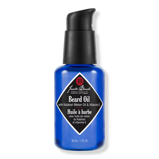 Jack Black Beard Oil 1 fl oz blue pump bottle with black cap