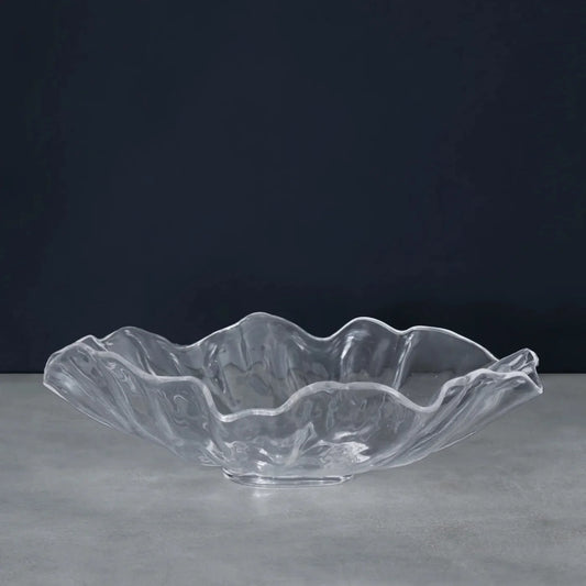 Beatriz Ball Vida Bloom large clear acrylic bowl with organic wavy edges