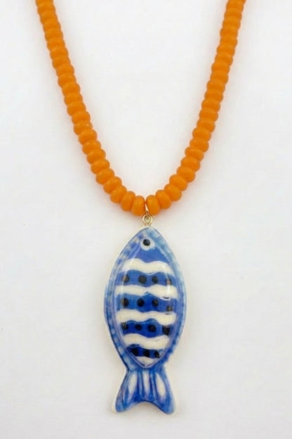 Swan Madchen Colorful Tropical Fish Beaded Necklace