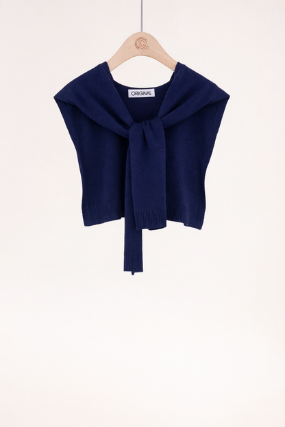 Original USA - Solid Preppy Mock Sweater Wrap