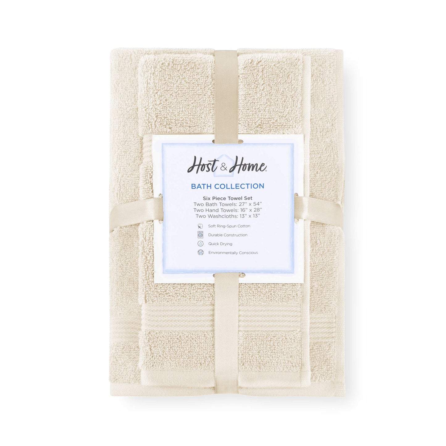 Arkwright Home - Host & Home 6-Piece Bath Towel Set, Color options