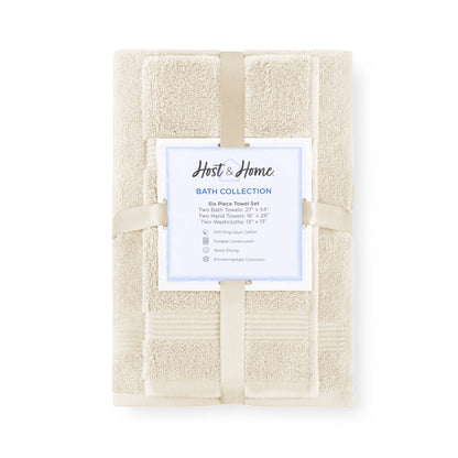 Arkwright Home - Host & Home 6-Piece Bath Towel Set, Color options