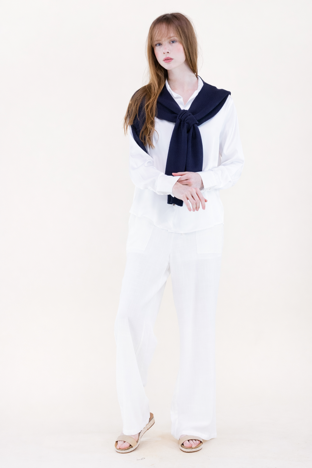 Original USA - Solid Preppy Mock Sweater Wrap