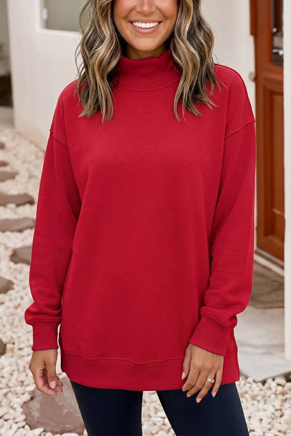 Little Daisy Closet - Game Day Oversize Reversible Mock Neck Sweatshirt | S-4X
