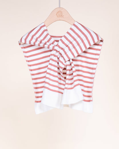 Original USA - Striped Preppy Mock Sweater Wrap
