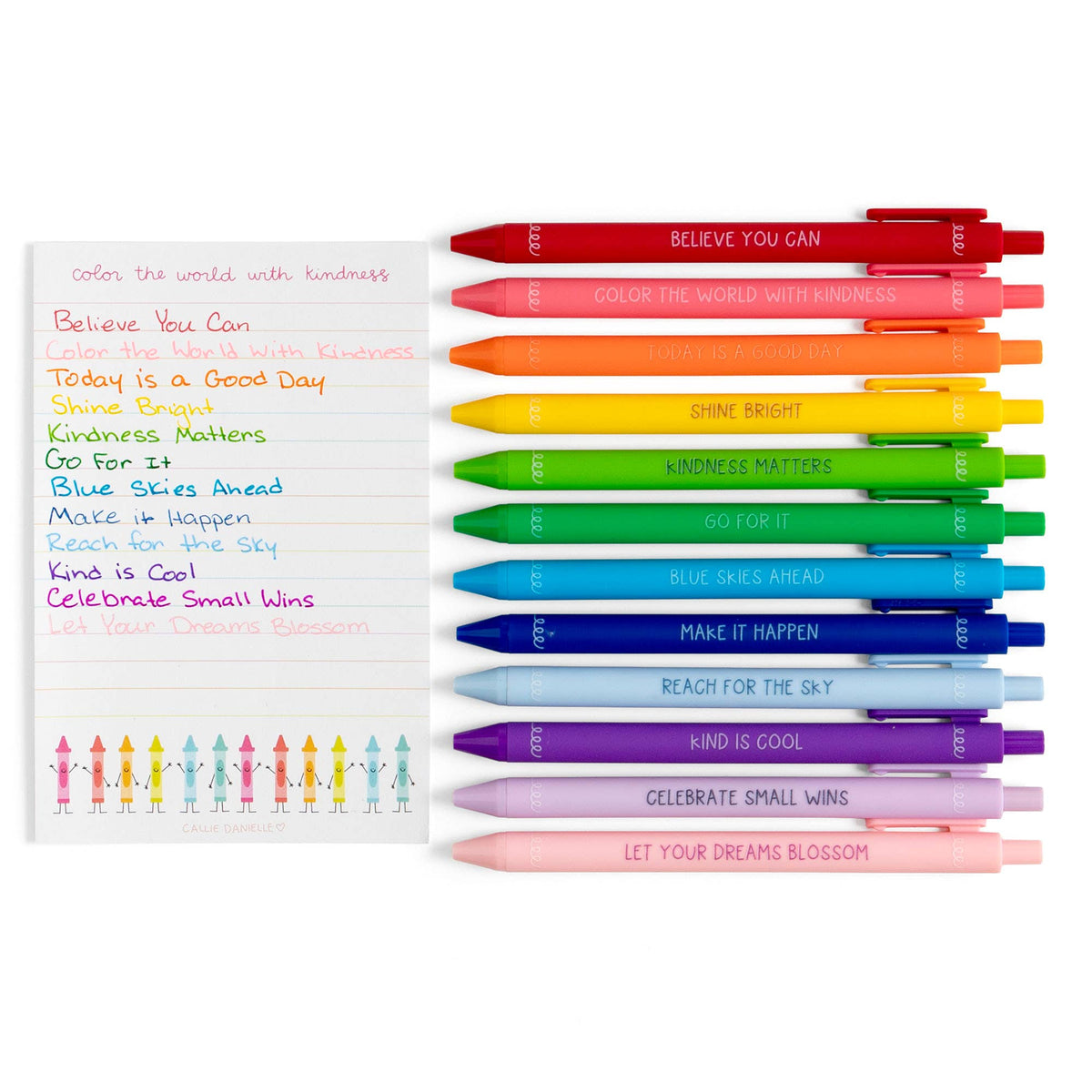 Callie Danielle - Happy Colors Crayon-Inspired Affirmations Pen Set of 12