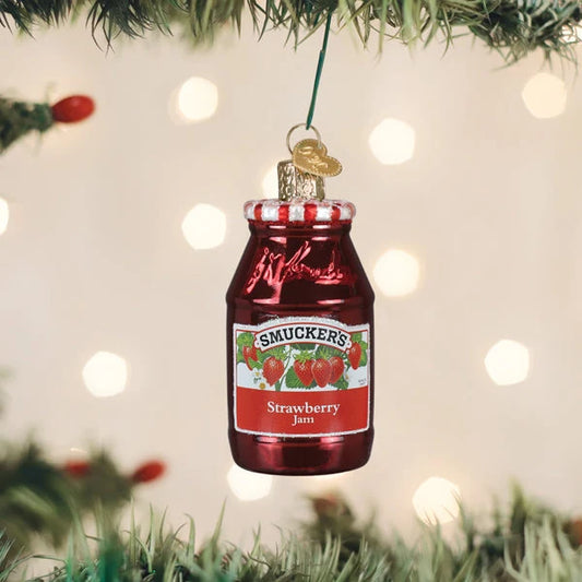 Old World Christmas Smucker's Strawberry Jam Ornament