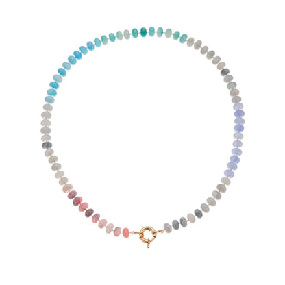 JOSSLYN by wall to wall - Natural Stone Semi-Precious Glass Mixed Necklace