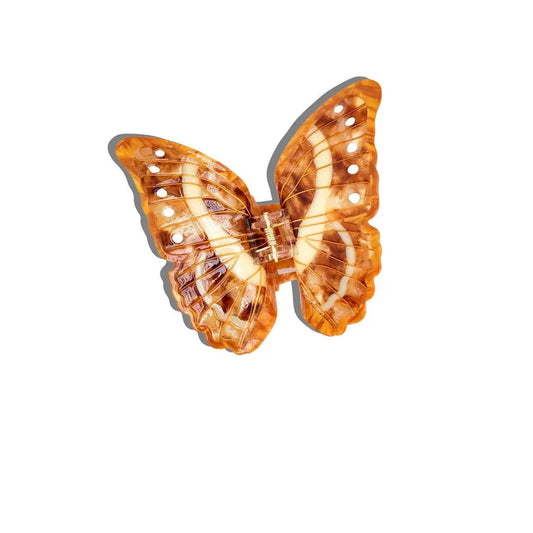 Solar Eclipse - Hand-painted Morpho Butterfly Claw Hair Clip