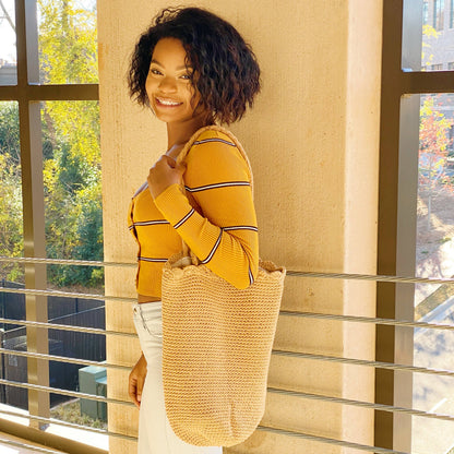 Ellison+Young - Knitted Scalloped Edge Tote