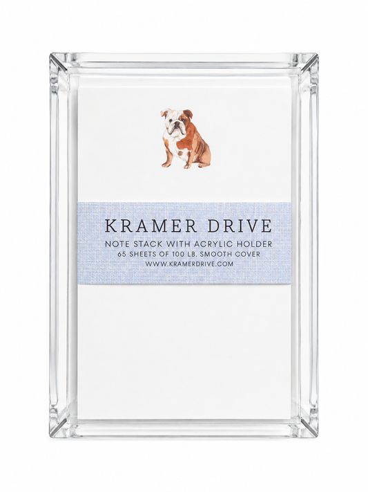 Kramer Drive Bulldog Note Stack with Acrylic Holder
