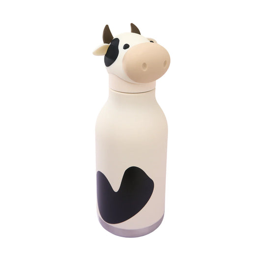Asobu Bestie Bottle cow design with cream and black coloring