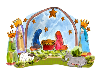 Happy By Rachel, LLC - Acrylic Shelf Sitter Nat Animals and Wisemen