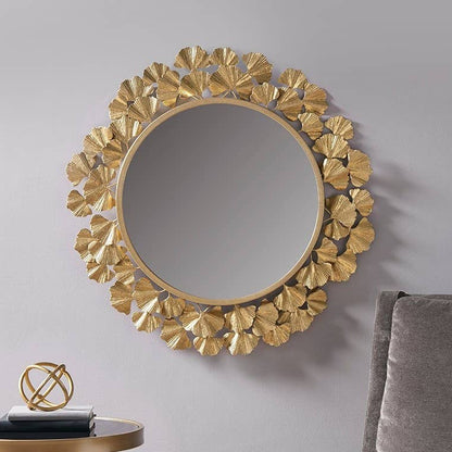 Olliix - Gold Foil Ginkgo Leaf Decor Mirror