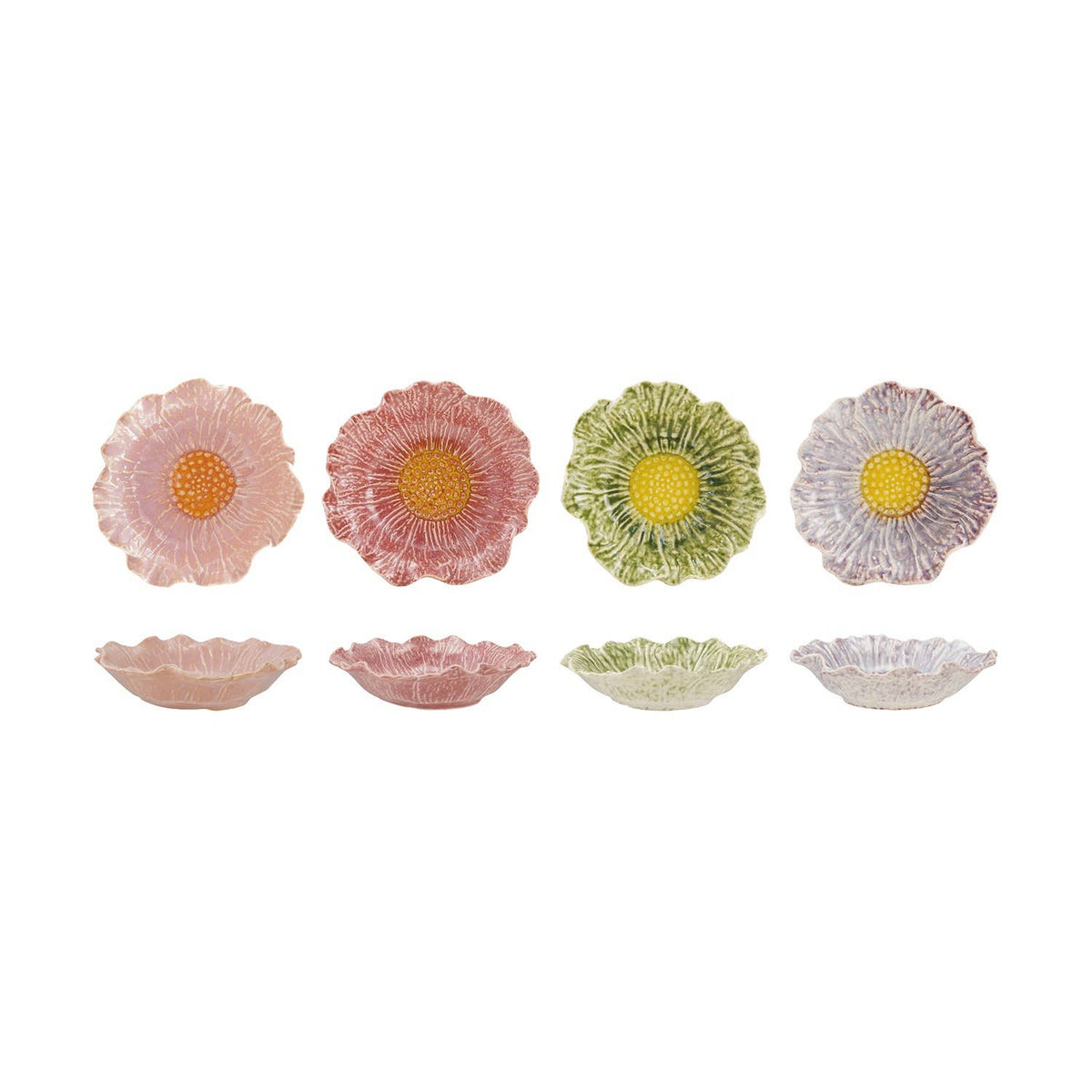 Hazel Mazel - Stoneware Flower Shaped Bowl, Reactive