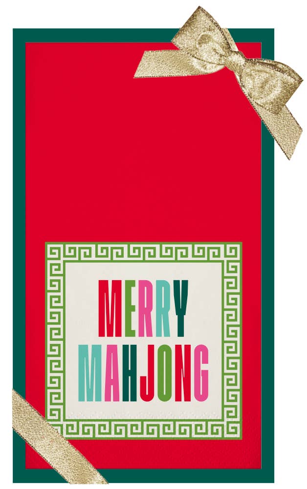 soiree-sisters - Holiday Mahjong Tray/Guest Towels Set | Merry Mahjong