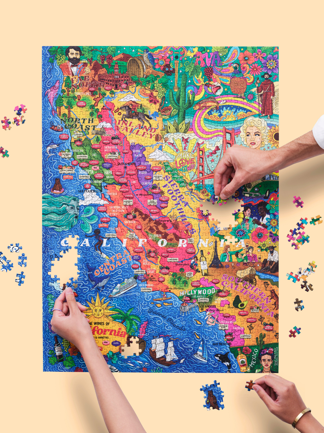 Water & Wines US - California Wine Puzzle