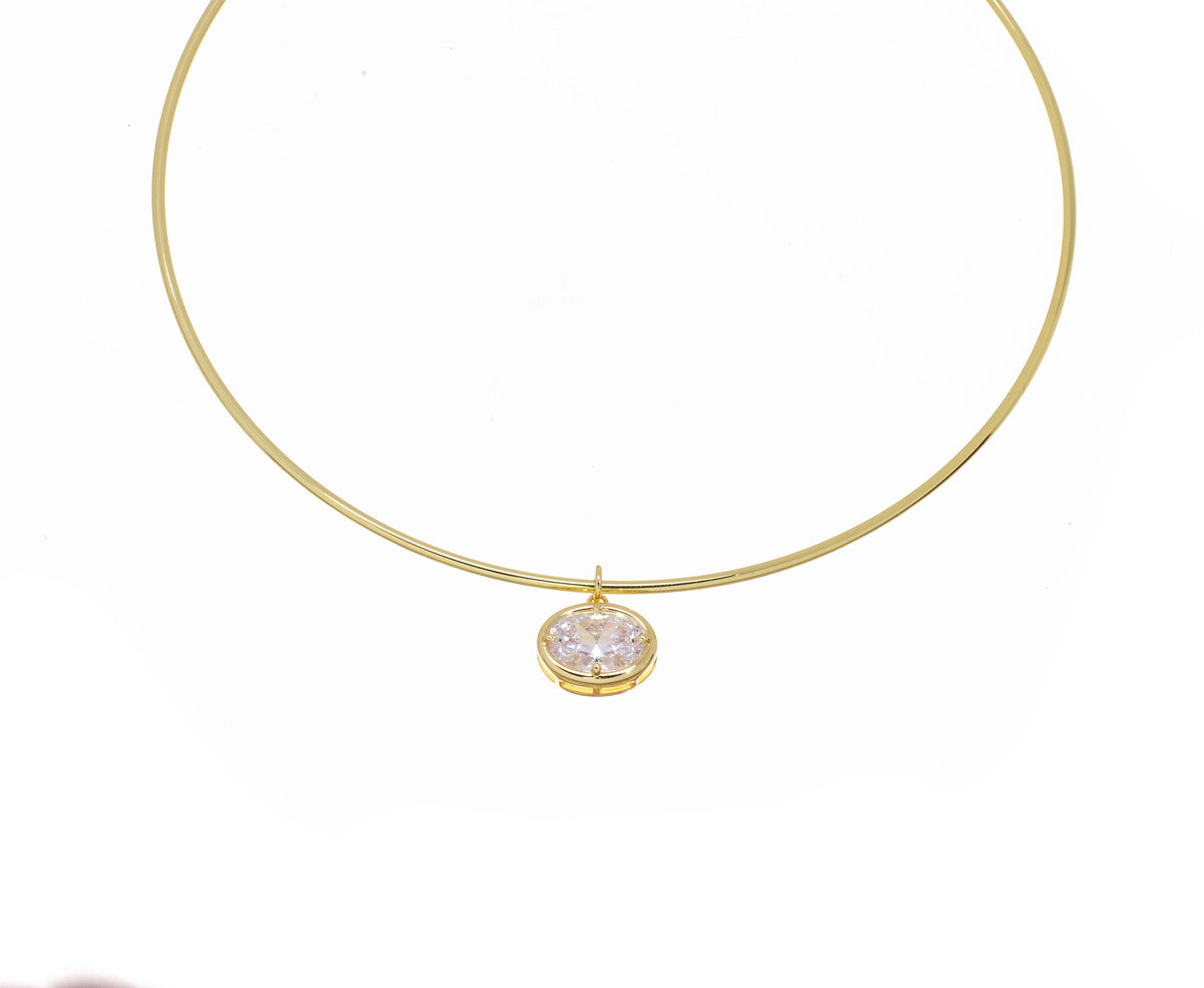 Jewel Pledge - Oval Top Quality CZ Pendant For Jewelry Making, CPG-CPS3067