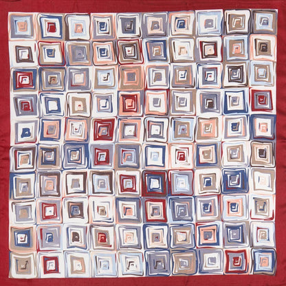 Sensibling Corp. - Geometric Pattern Printed Square Satin Bandana Scarf