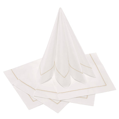 The Napkins - Hemstitch TAUPE Napkins Guest Towel