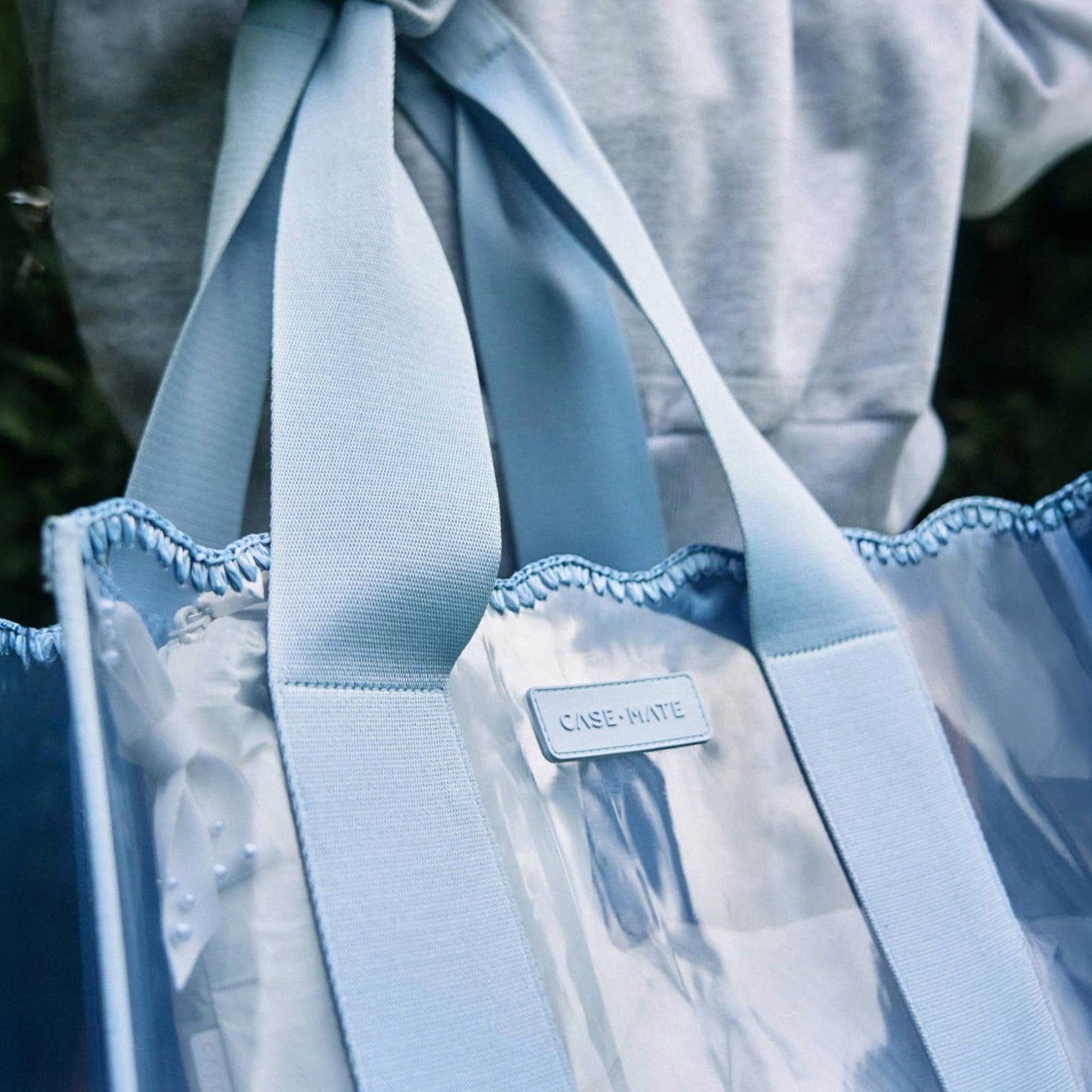 Case-Mate - Case-Mate Carolina Blue Crochet Wave Jelly Tote Bag