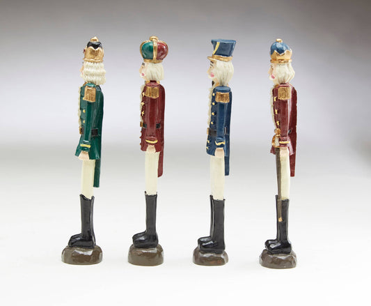 AA Importing - Hand-Painted Resin Christmas Soldier Figurine Set of 4