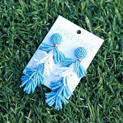 Pierce + Hide - Custom Beaded Tassel Earring| Game Day Earrings| Back to School