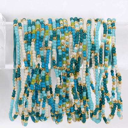 Splendid Iris - Assorted 2mm Stretch Seed Bead Bracelets