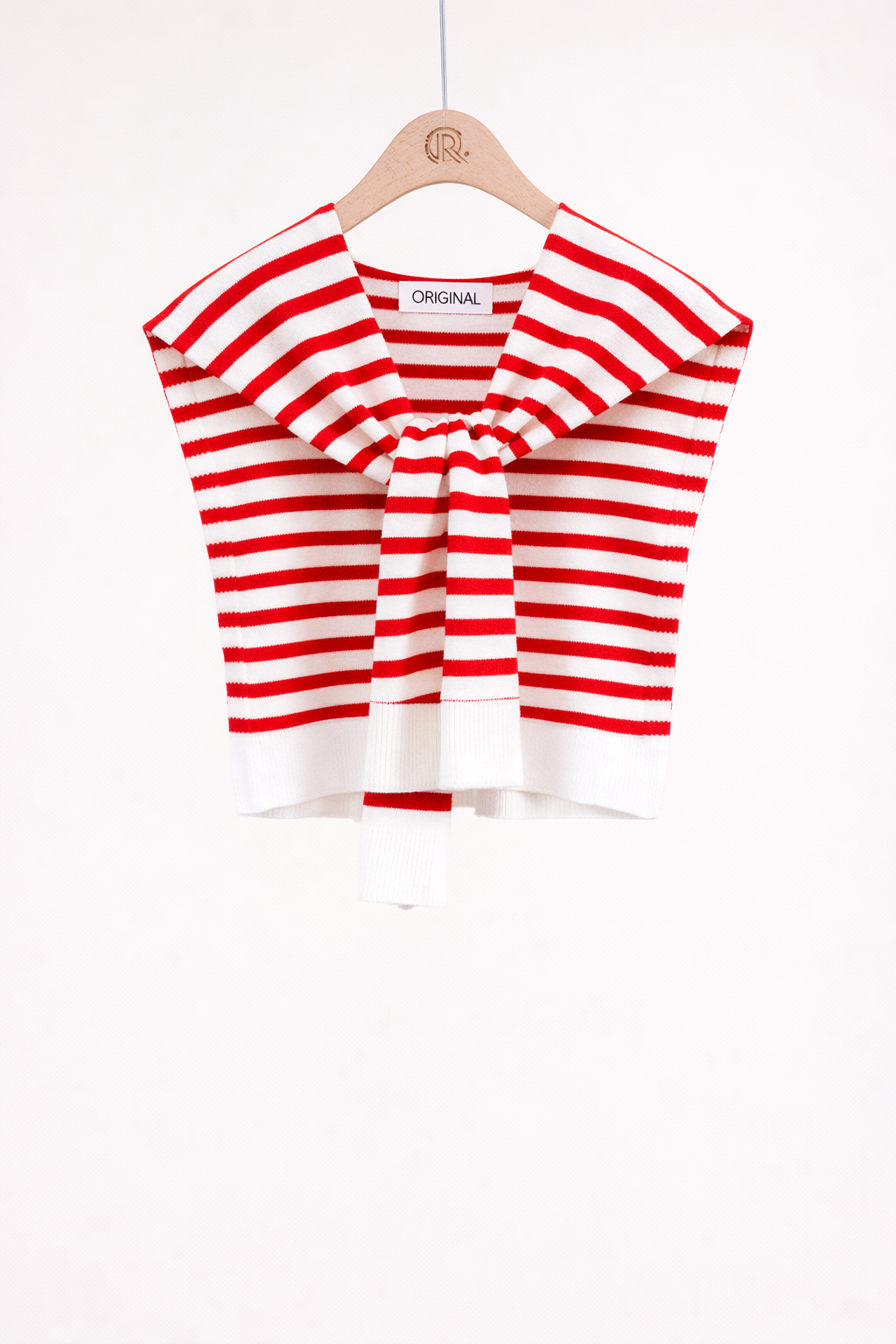 Original USA - Striped Preppy Mock Sweater Wrap