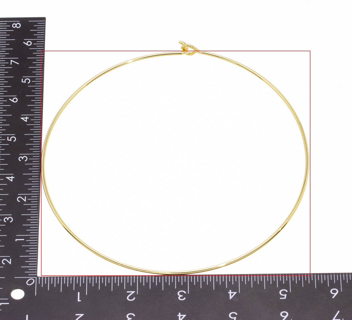 Jewel Pledge - Gold Wire Choker Necklace, Wire Collar Necklace NLG1043