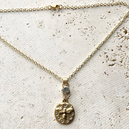 VB&CO Designs Handmade Jewelry - Cross bee serenity cross jewelry  French jewelry  stone