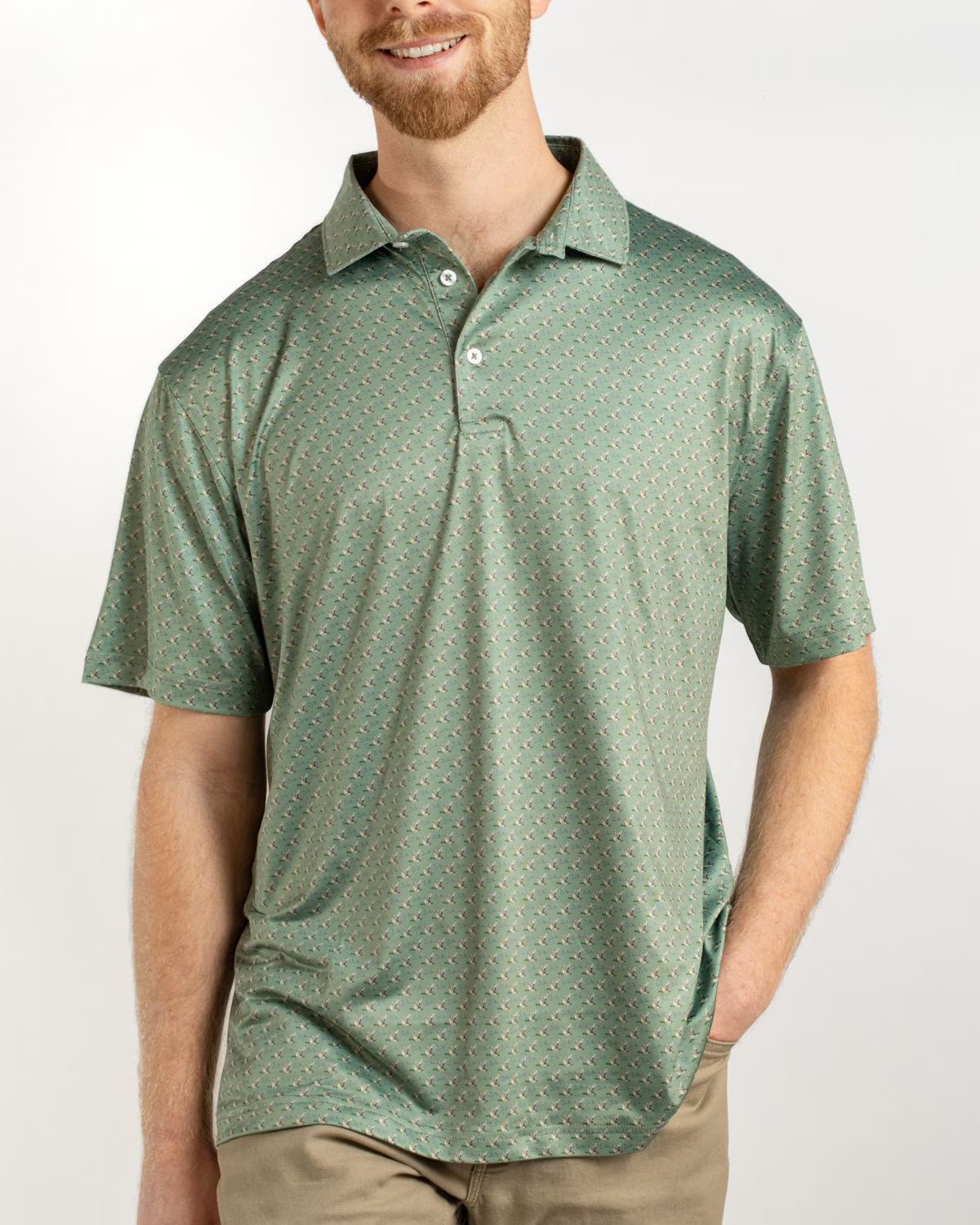 The Royal Standard Men's Flying Mallard Performance Polo
