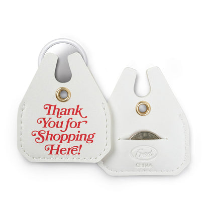 Fred & Friends - LITTLE CHARMER Shopping Bag Charm, AirTag & Quarter Holder