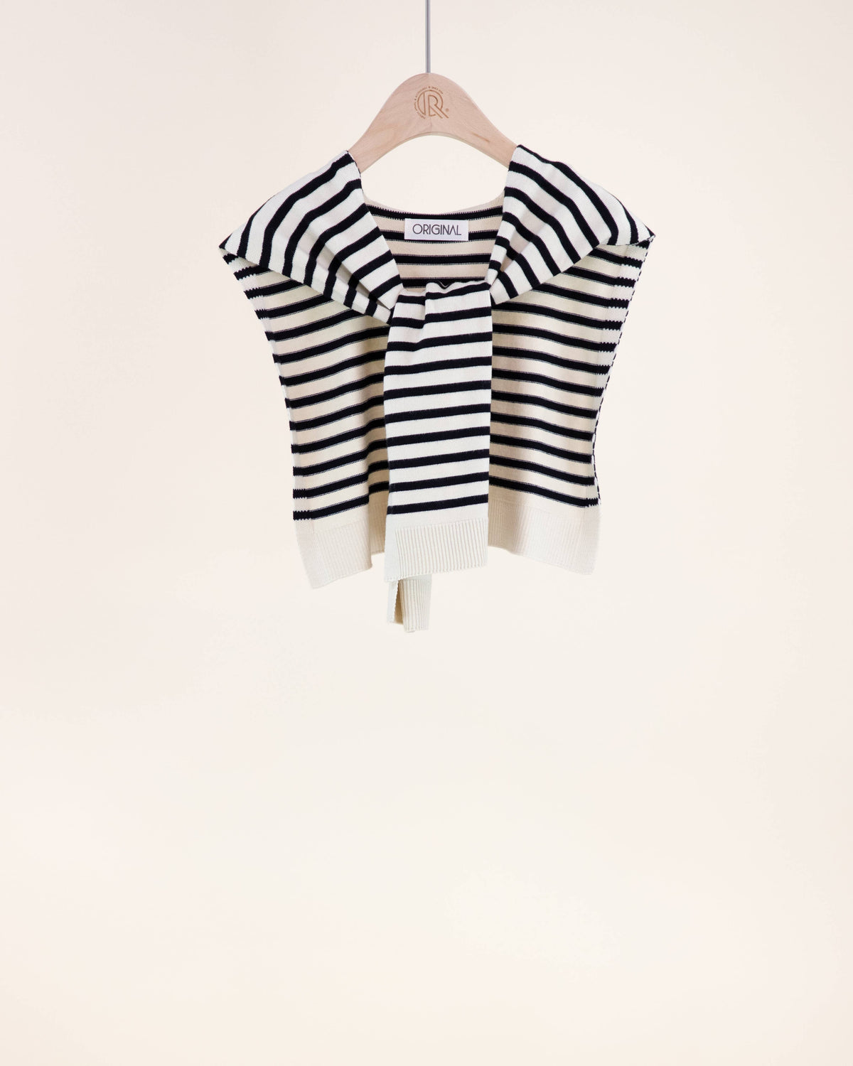 Original USA - Striped Preppy Mock Sweater Wrap