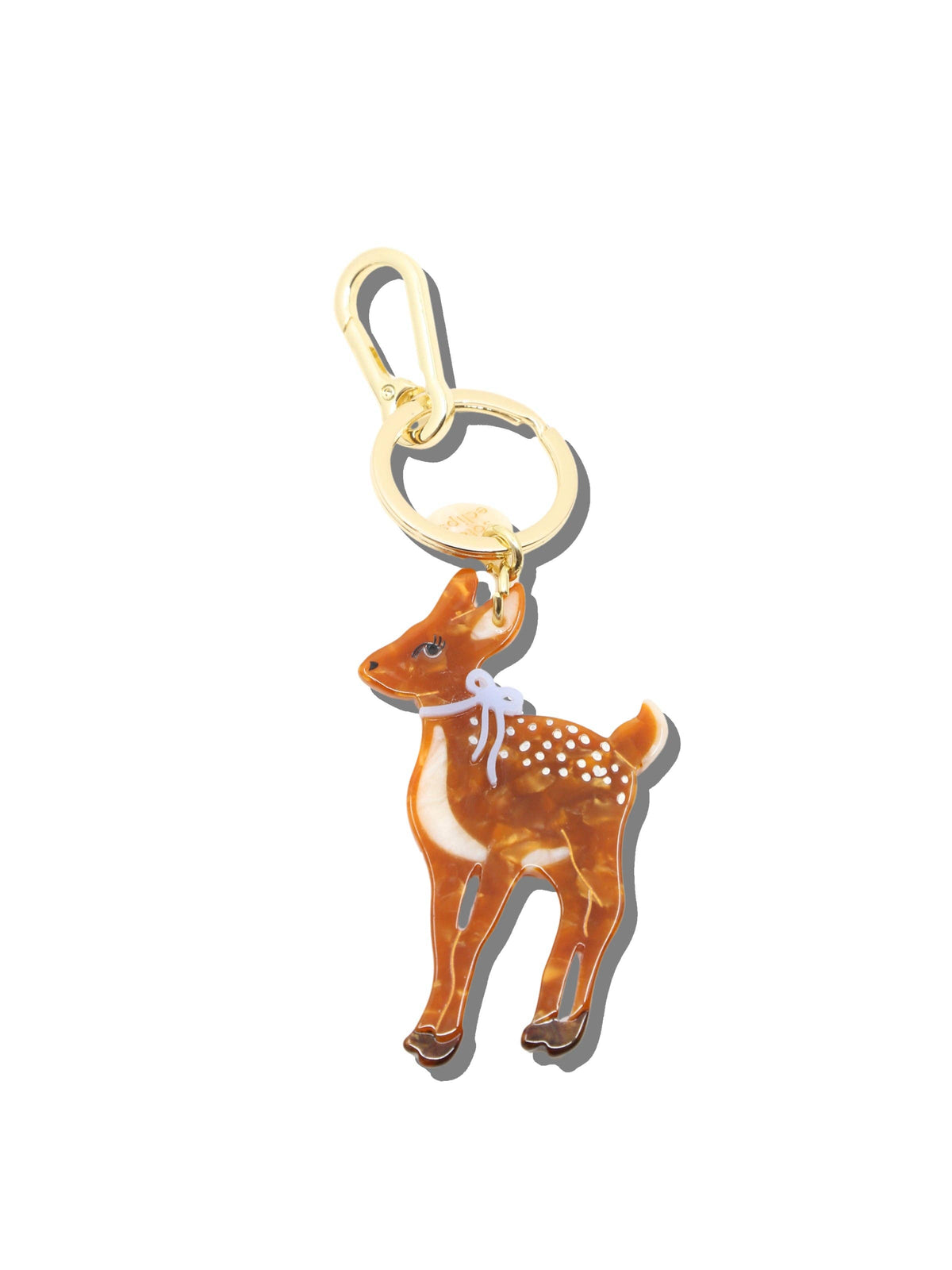 Solar Eclipse - Hand-painted Fawn Bag Charm + Keychain | Eco-Friendly