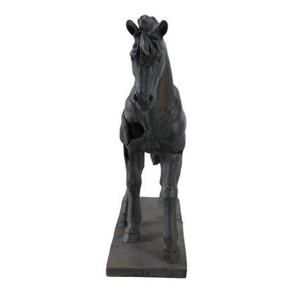 Sagebrook Home - Resin Cracked Horse Sculpture Home Decor - Brown, 16 in.
