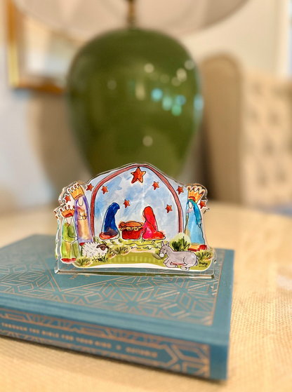 Happy By Rachel, LLC - Acrylic Shelf Sitter Nat Animals and Wisemen