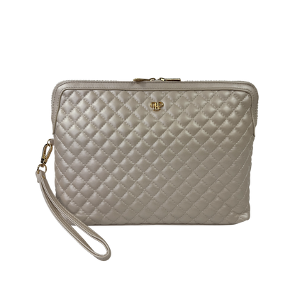 PurseN  - NEW Updated Litt Makeup Case - Pearl Quilted