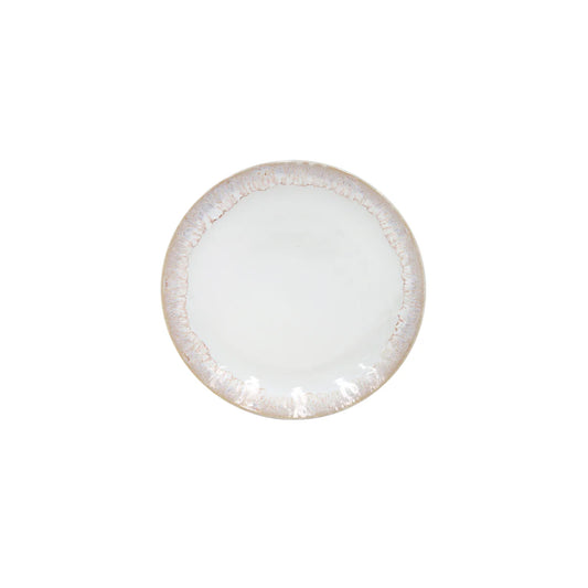 Casafina Taormina white salad plate with weathered taupe border