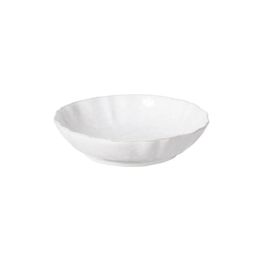 Casafina Impressions white pasta bowl with subtle textured rim