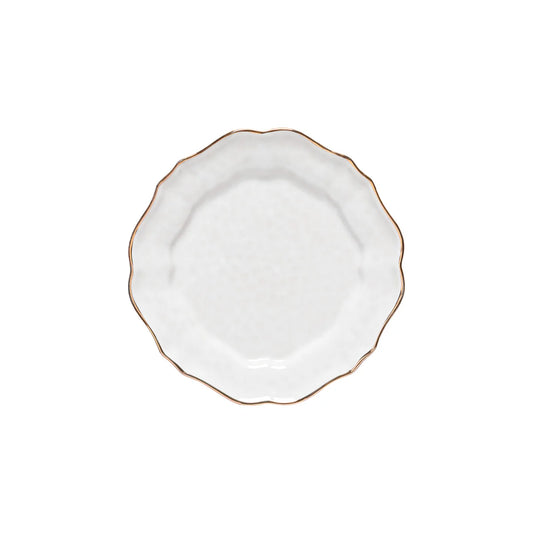 Casafina Impressions Gold salad/dessert plate with scalloped edge and gold trim