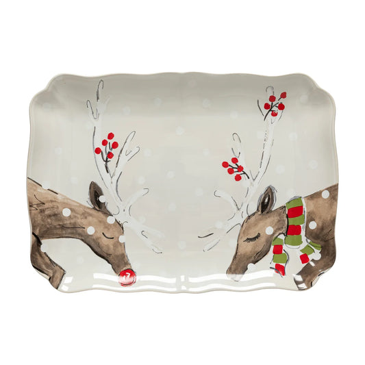 Costa Nova "Deer Friends" Rectangle Platter
