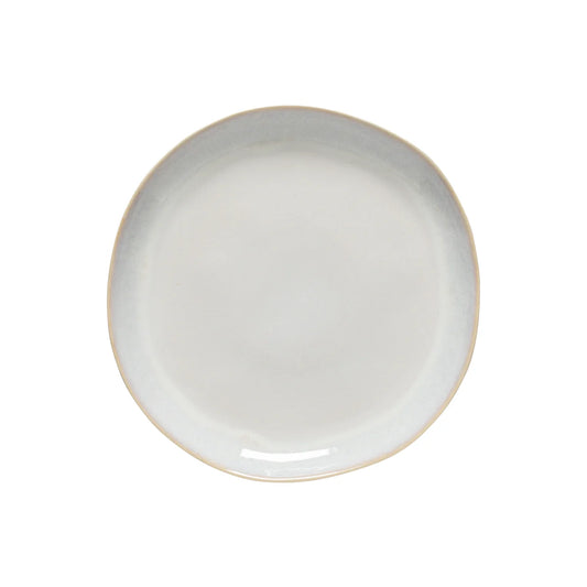 Casafina Brisa Salt dinner plate in cream with taupe rim and organic shape