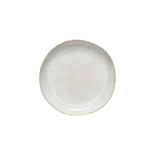 Casafina Brisa Salt salad plate in cream with taupe rim