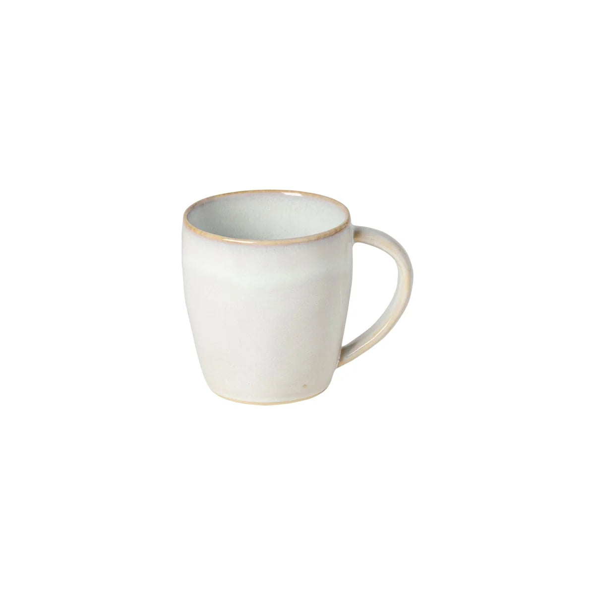 A Costa Nova “Brisa - Salt” mug by Costa Nova, featuring a slightly rounded shape and handle, is shown against a white background.