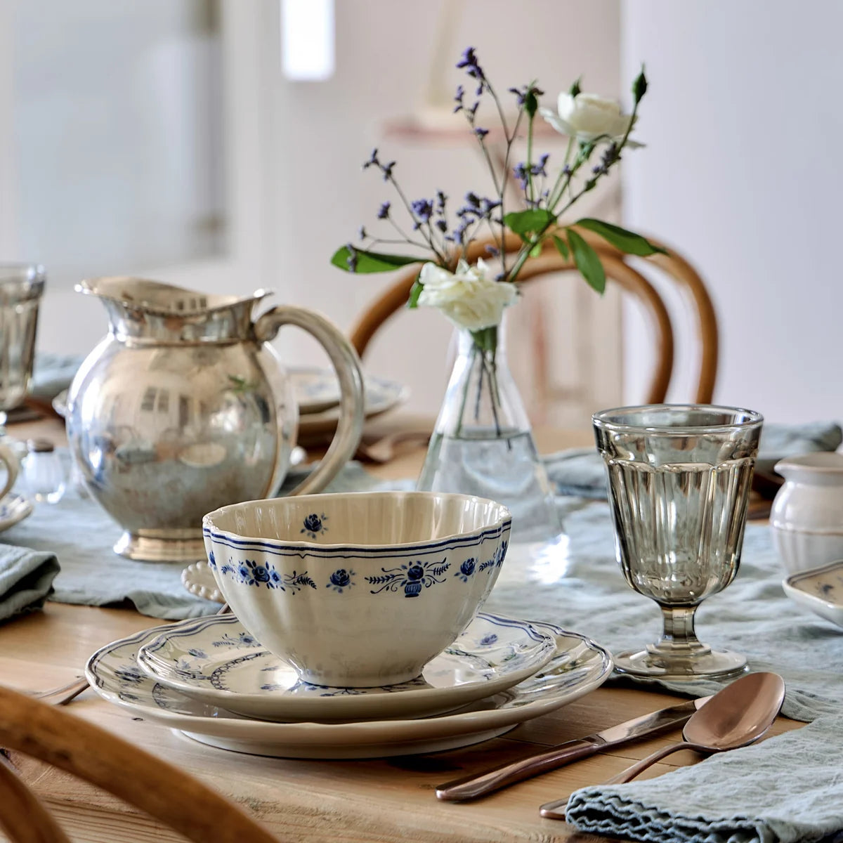 Costa Nova "Vila" Blue & White Cereal Bowl