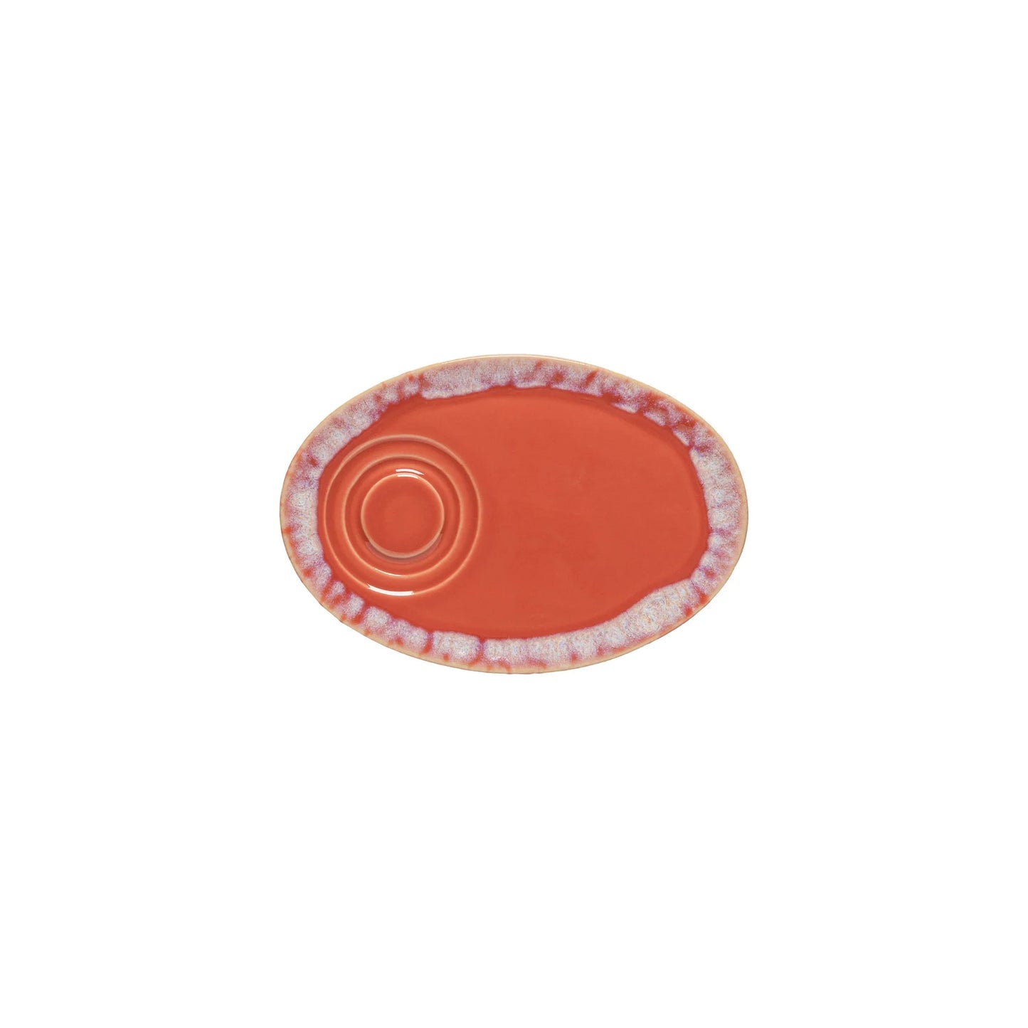 Costa Nova Oval Saucer Grespresso Sunset Red
