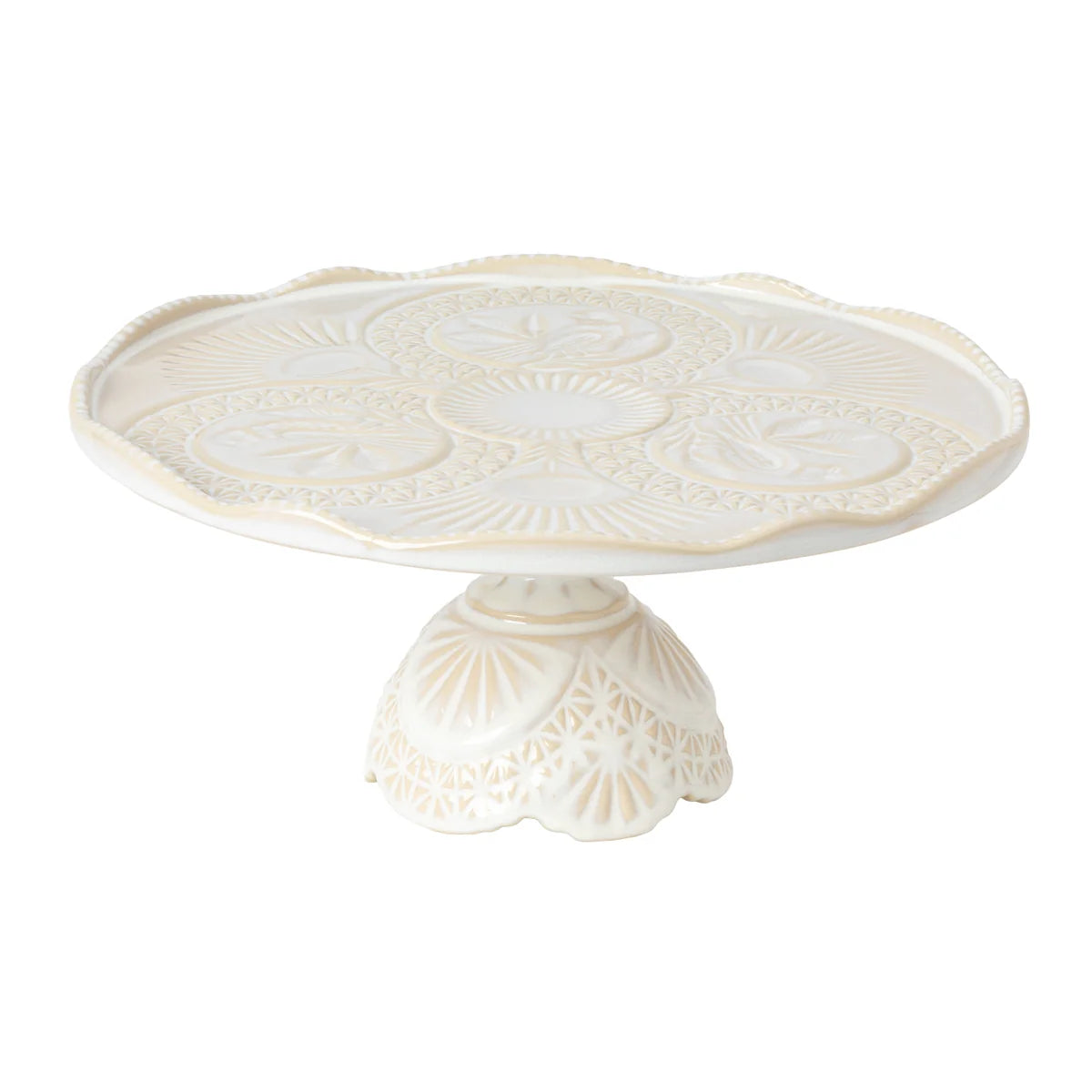 Costa Nova Cristal White Footed Plate