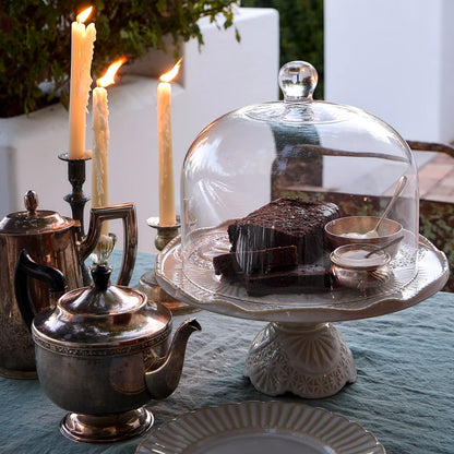 Costa Nova Cristal White Footed Plate